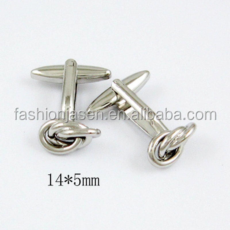 knot cufflinks with white steel,custom cufflink