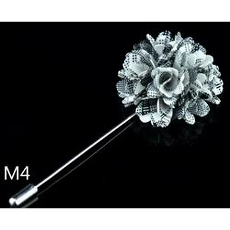 Wholesale lapel flower pin Fashionable groom boutonniere wedding Custom lapel flower pins for suit men