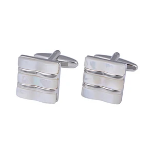 Custom charming high-end white sand timer shirt cufflinks