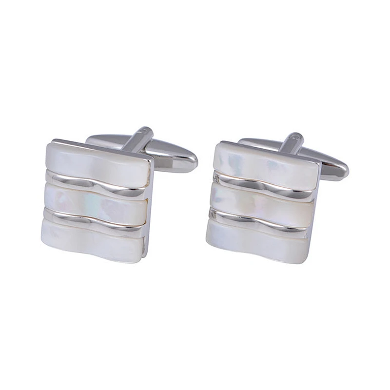 Custom charming high-end white sand timer shirt cufflinks