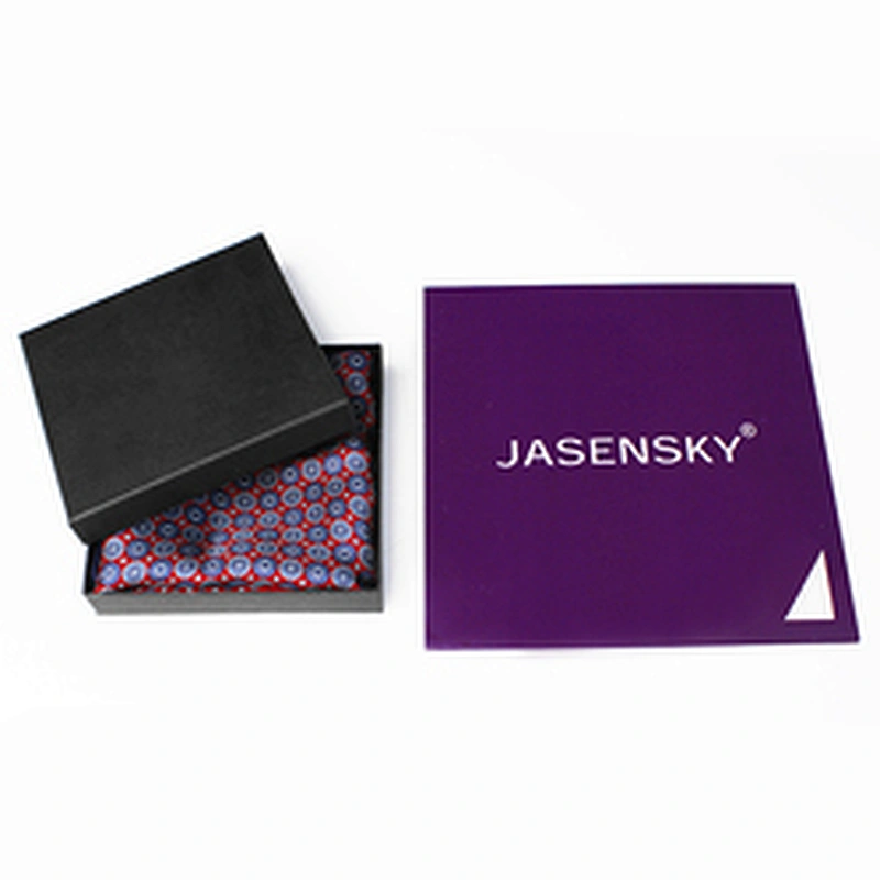 Customised Pocket Squares  Dot Men's Woven Handkerchief In Gift Box