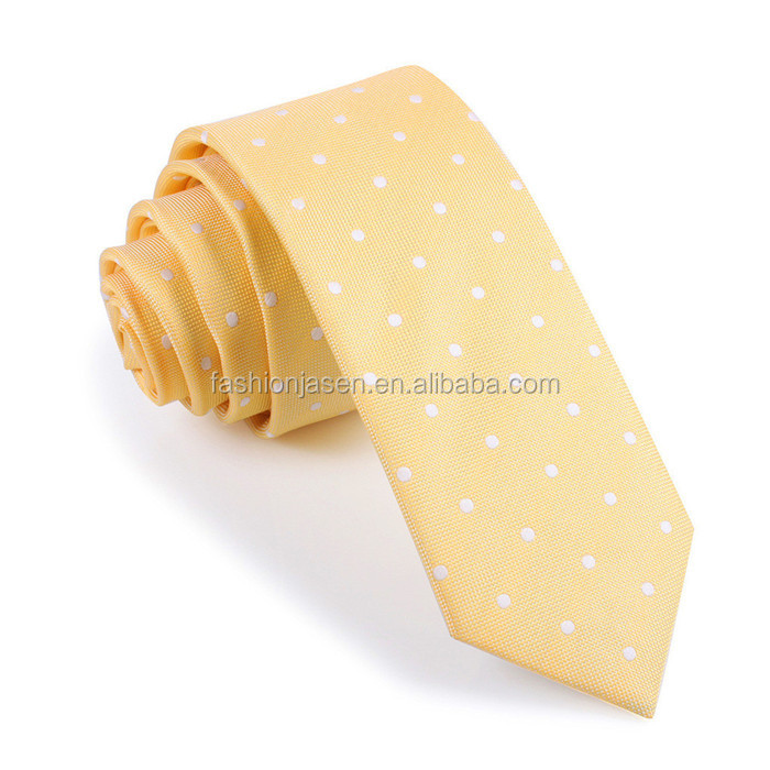 high quality classical silk yellow color mens ties unique