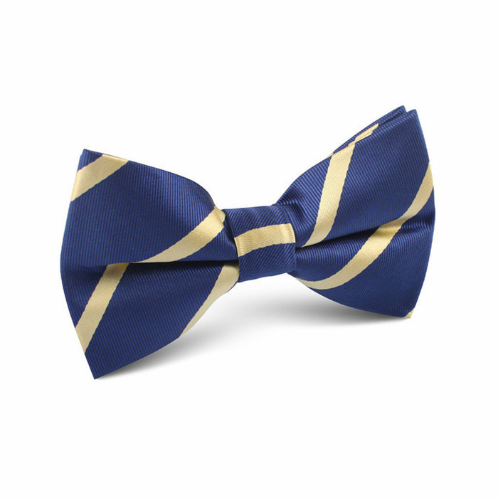 fashion stylish yellow striped bow ties for father and son