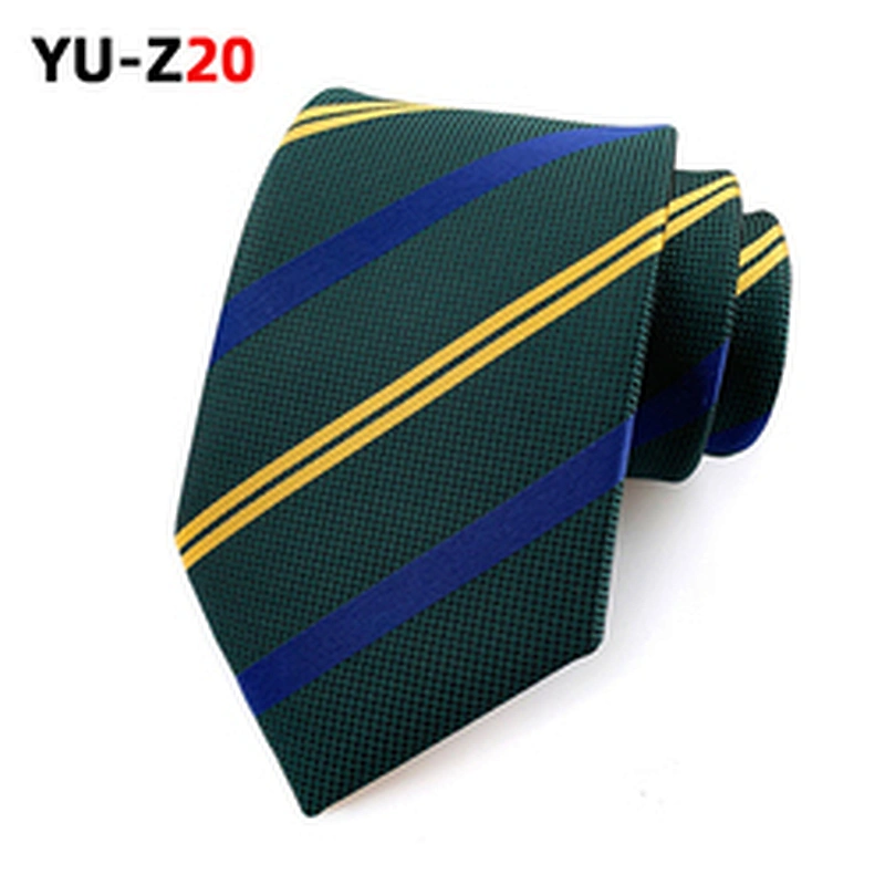 Custom Jacquard Woven Silk Necktie Mens Classical Striped Necktie Wholesale Corbatas Mens Neck Tie Set