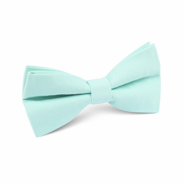 Hand Made Mint Color Beautiful Bow Ties Wholesale Custom Designs Silk Colorful Checked Printed