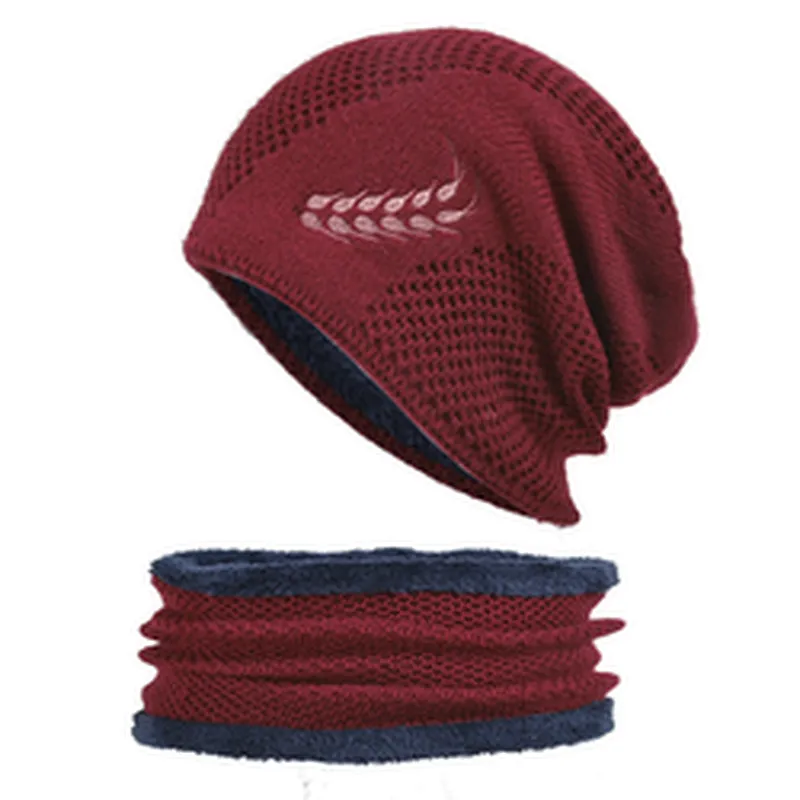 2021 fashion wholesale custom men ladies jacquard knitted winter hat and scarf set