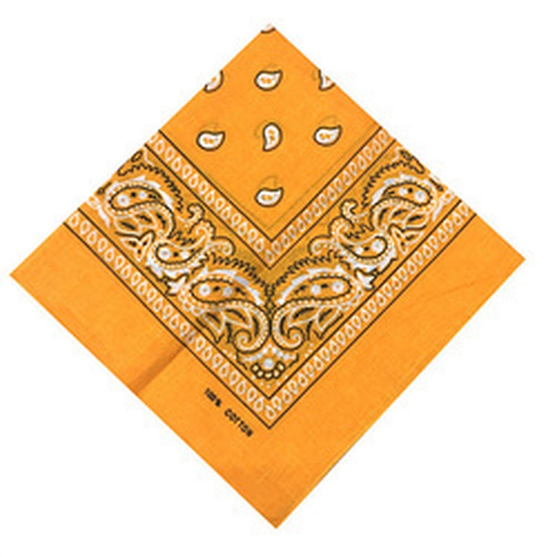 Wholesale Low Moq Fashion 100% Cotton Reusable Bandanas Custom Logo Silk Screen Printed Sport Headwear Soft Square Bandana Scarf