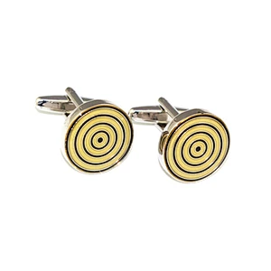 Personalized cheap brown flower cufflinks