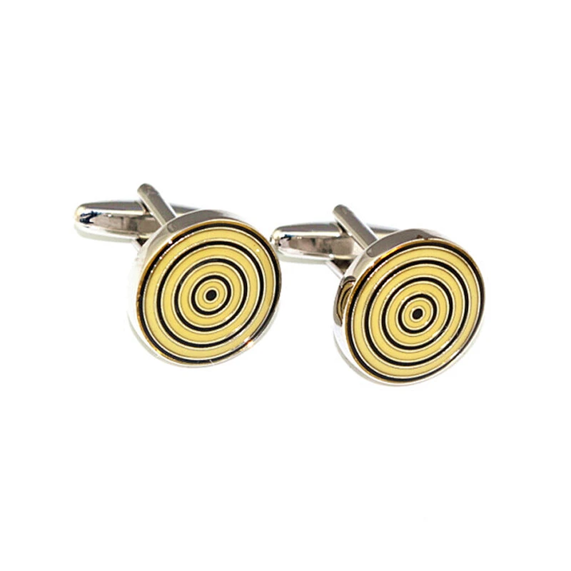 Personalized cheap brown flower cufflinks