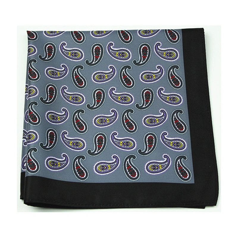 fashionable handkerchief popular pocket square indian paisley fabric pattern DPS5363