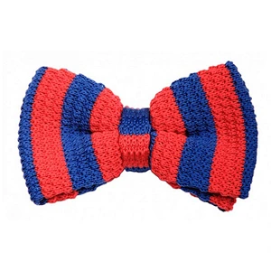 mens handmade classic stripe knitted bowtie