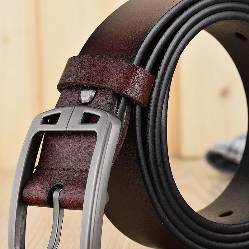 Wholesale Fashion Casual Adjustable Alloy Buckle Genuine Leather Belt for Men