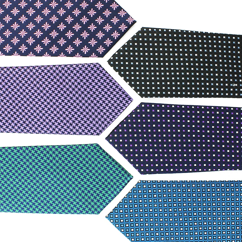Custom Casual Fashionable Neck Tie Gift Set Polyester Ties Dot Jacquard Cravate Homme Men Necktie Ties For Men Italian