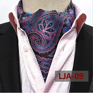 Classic Dot Cravate Homme Casual Paisley Folard Mens Ascot Polyester Jacquard Woven Ties For Men Italian