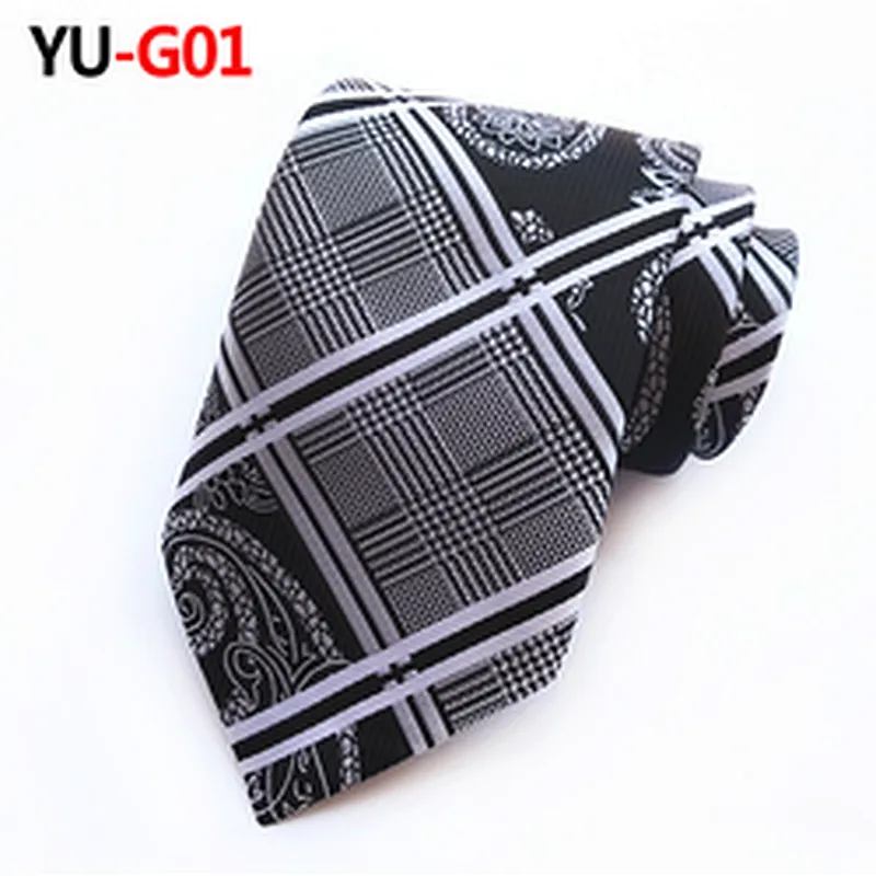 Luxury Necktie Mens Paisley Stripe Cravate Pour Homme Polyester Woven Neck Ties For Men Italian