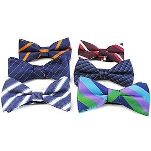 Wholesale Leisure Boys Bow Tie Set Banquet Noeud Papillon Homme Striped Self Tie Bow Ties For Men