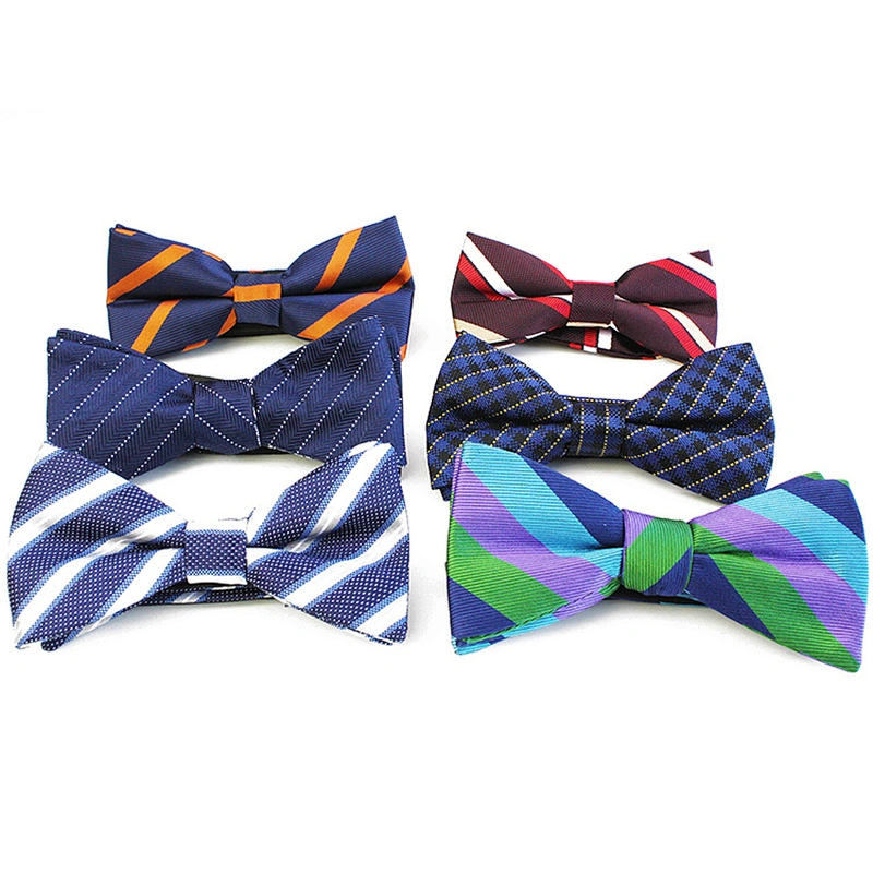 Wholesale Leisure Boys Bow Tie Set Banquet Noeud Papillon Homme Striped Self Tie Bow Ties For Men