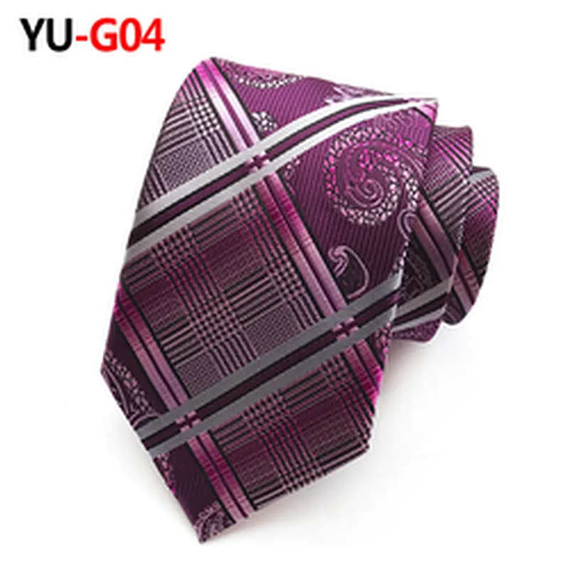 Stripe Neck Ties For Men Italian Luxury Necktie Mens Paisley Cravate Pour Homme Polyester Woven