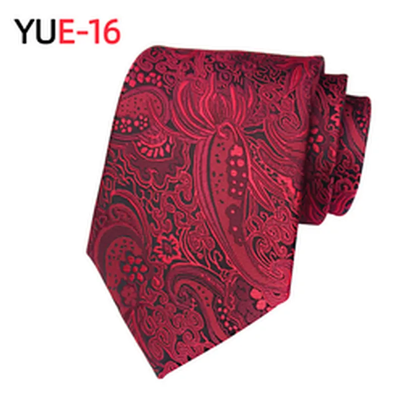 Luxury Paisley Necktie Polyester Lattice Neck Ties For Men Custom Jacquard Woven Gravatas Masculina