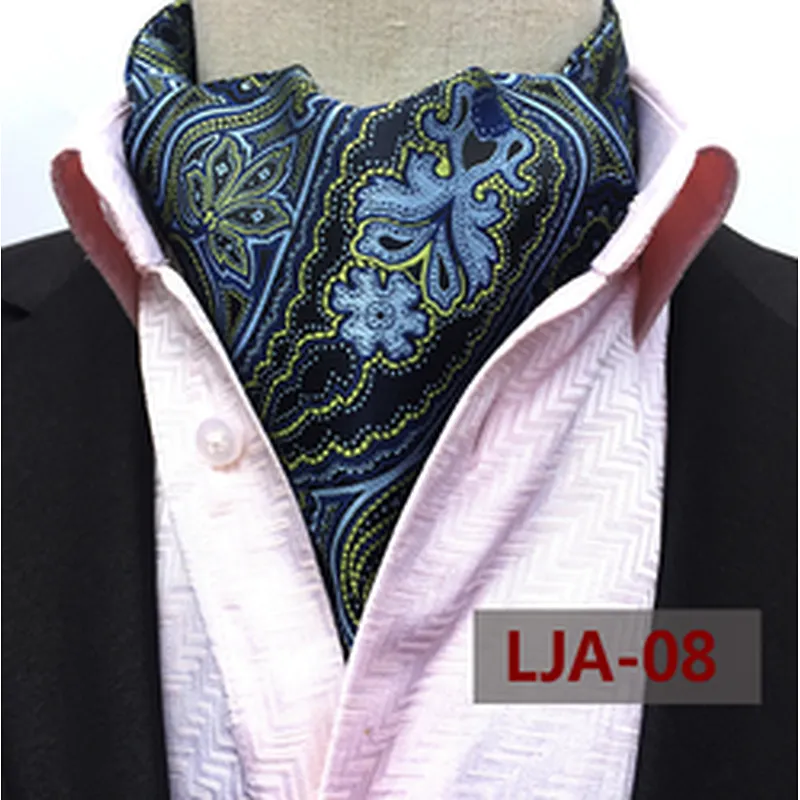 Polyester Jacquard Woven Ties For Men Italian Classic Paisley Cravate Homme Casual Dot Folard Mens Ascot