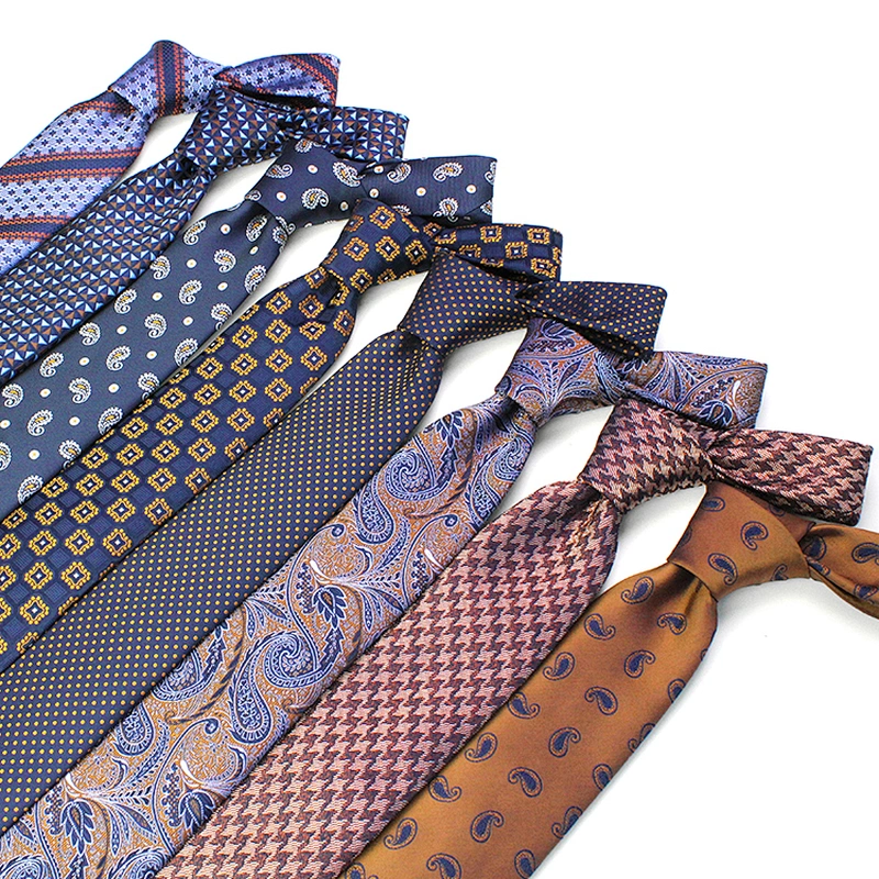Casual Ties Men Custom Logo Classic Paisley Neck Ties For Men Italian Wedding Necktie Party Gravatas Estampadas