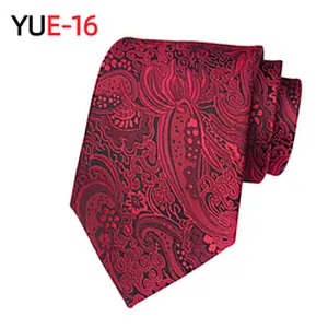 Custom Polyester Lattice Neck Ties For Men Classic Paisley Necktie Jacquard Woven Gravatas Masculina