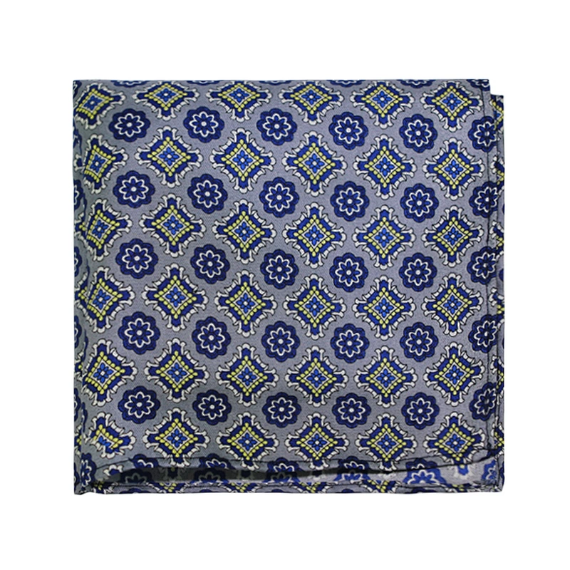100% Silk Men's Printing Pocket Squares Handkerchief Business Gift