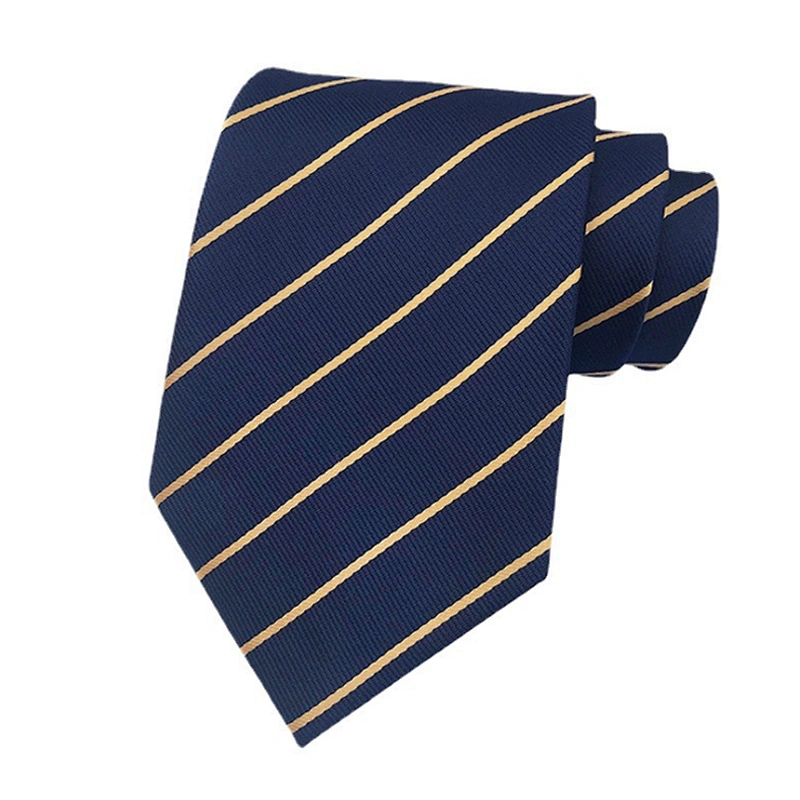 Fashion Necktie Set Gift Box Custom Logo Striped Neck Ties For Men Polyester Woven Corbatas Hombres