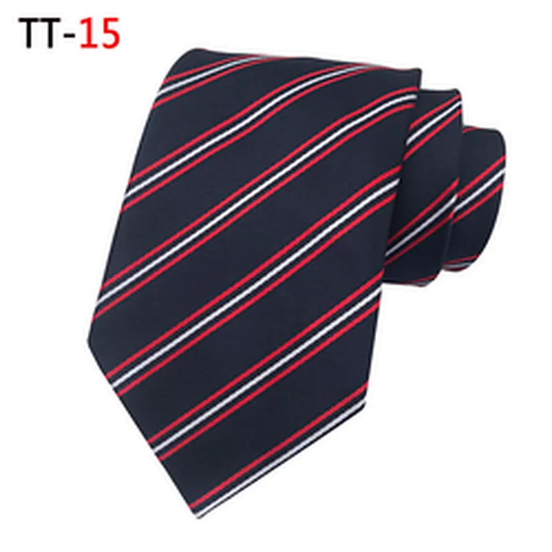 Fashion Striped Neck Ties For Men Casual Necktie Set Gift Box Custom Logo Polyester Woven Corbatas Hombres