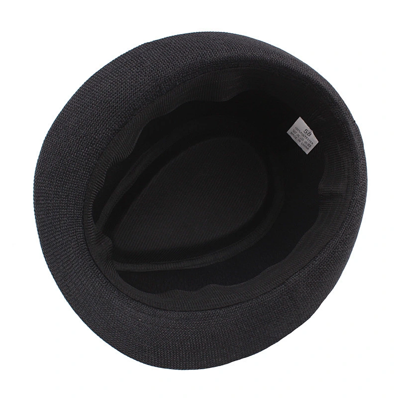 New Fashion Spring Summer Unisex Solid Color Linen Jazz Cap Fedora Hat For Decorate Beach Tourism