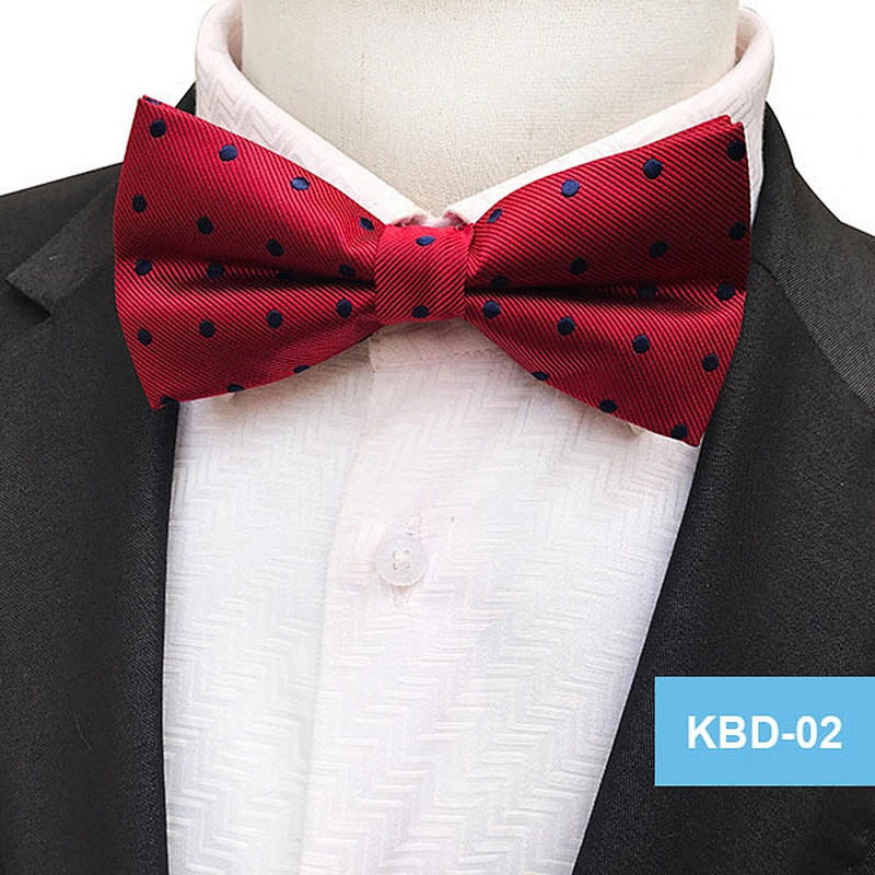 Custom Bow Tie Kids Fashion Casual Boys Bow Tie Set With Logo Polyester Grid Italian Bow Ties For Men