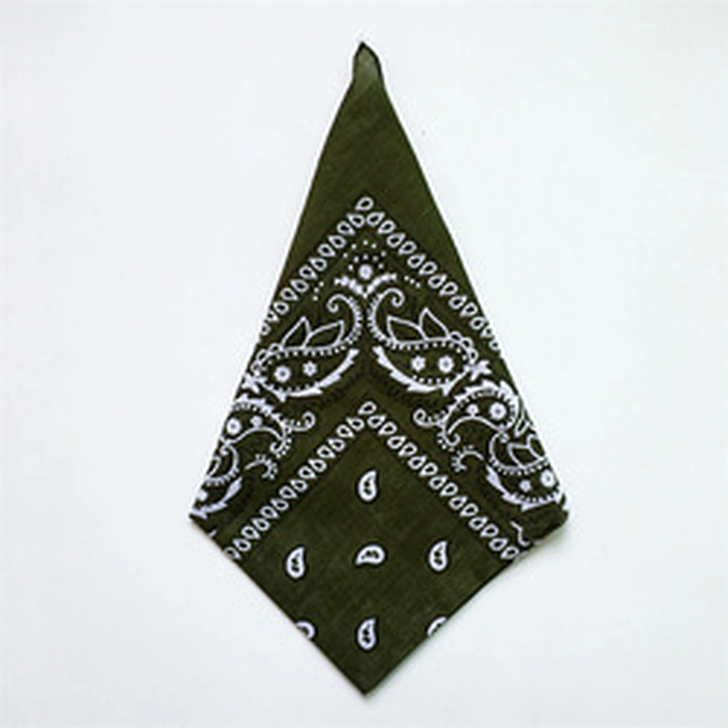 Wholesale Low Moq Fashion 100% Cotton Reusable Bandanas Custom Logo Silk Screen Printed Sport Headwear Soft Square Bandana Scarf