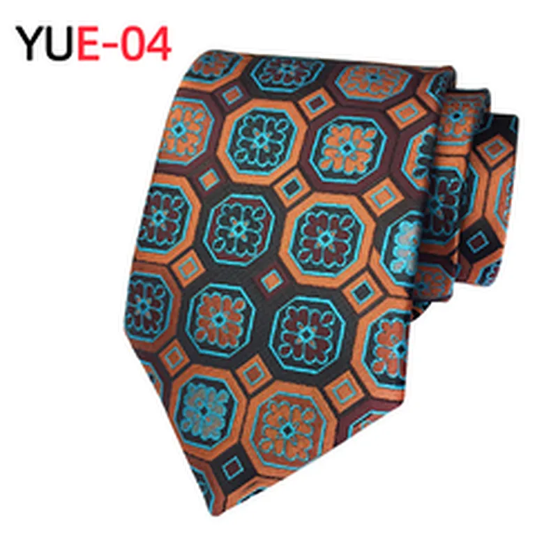 Luxury Paisley Necktie Custom Jacquard Woven Gravatas Masculina Polyester Lattice Neck Ties For Men
