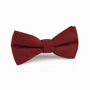unique linen solid bowtie for young men