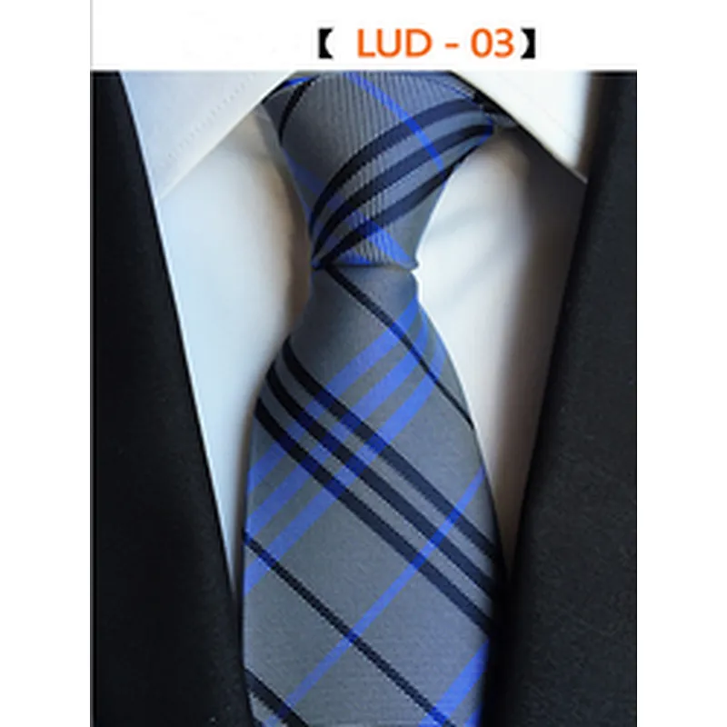 Custom Gravata Fashion Neck Ties For Men Casual Grid Silk Necktie Gift