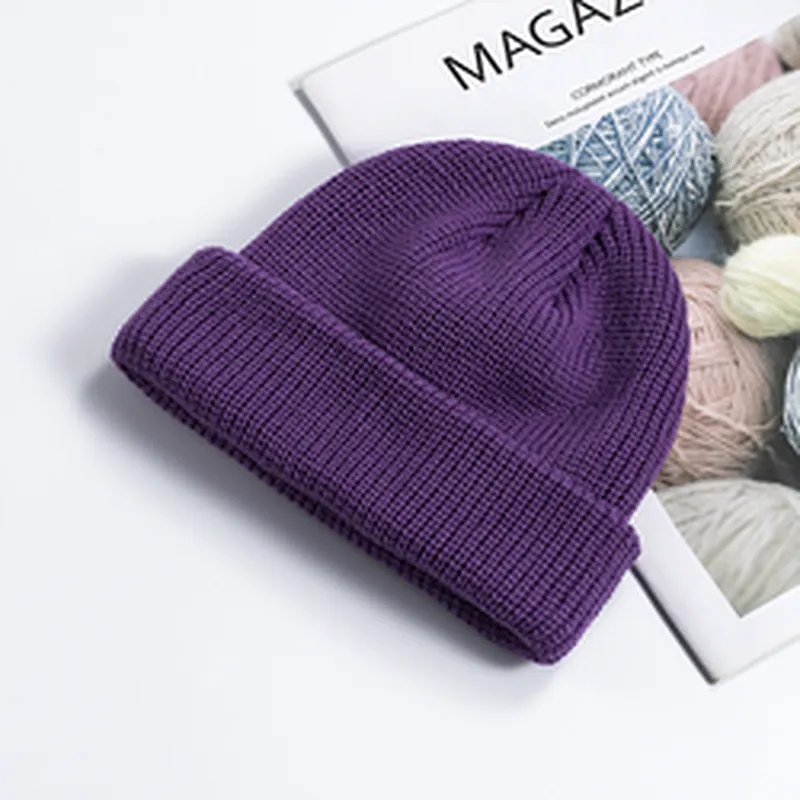 Cheap Fashion Beanie Winter Hats Knitted Cap Winter Plain Women'S Knitted Beanie Hats