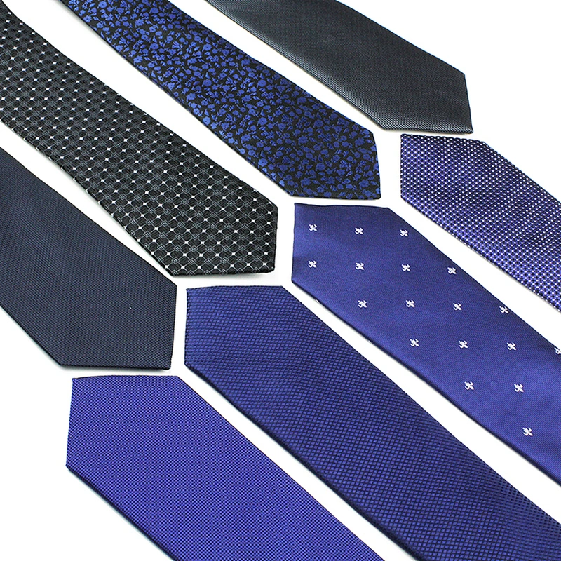 Custom Silk Ties Men Summer Theme Silk Neck Ties Men Classical Business Sublimation Solid Floral Dot Silk Necktie For Men