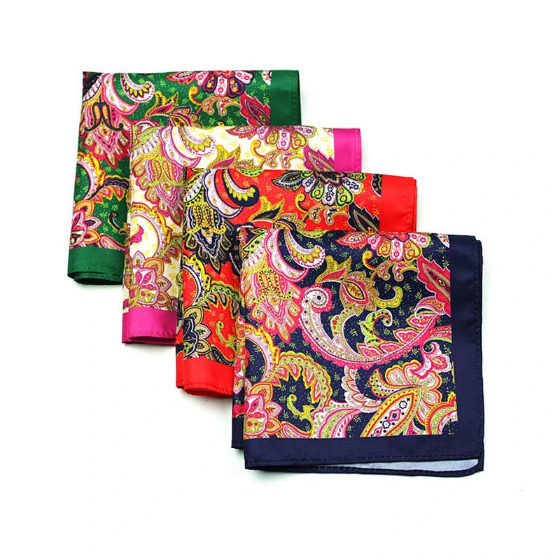 Digital printing colorful pattern handkerchiefs for men