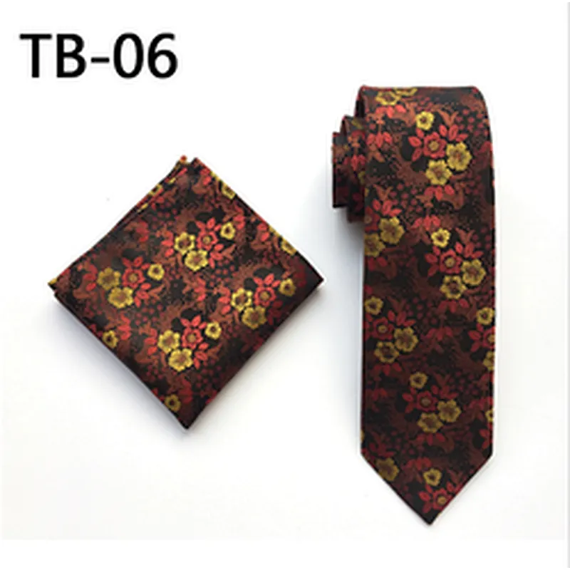 Casual Floral Neckties with Pocket Square Grid Ensemble Cravate Mouchoirs Custom Men Ties and Hanky Set