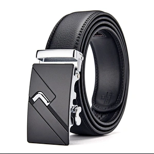 Wholesale Business Casual Adjustable Automatic Buckle Two-layer Cowhide Genuine Leather Belt for Men