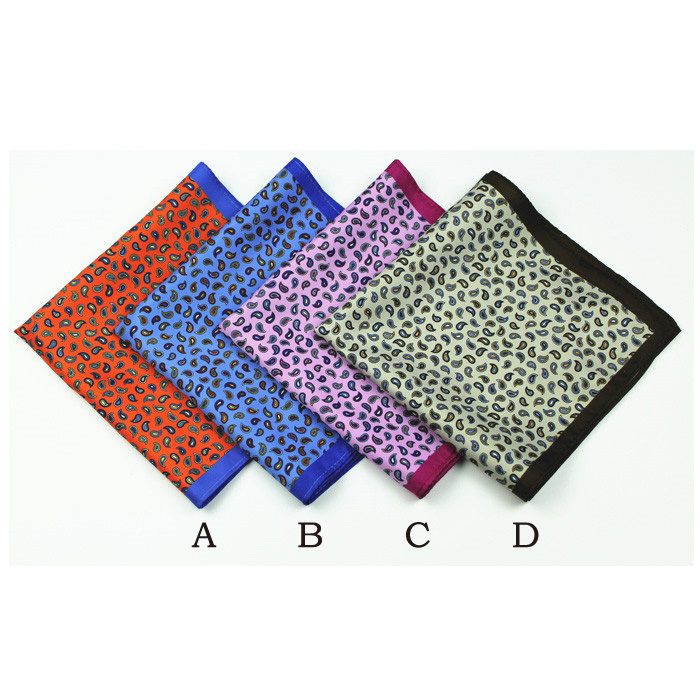 Latest Style Pocket Squares Silk Handkerchief Combination for Men 100% Silk 100% Microfiber Custom Logo Printed Jacquard