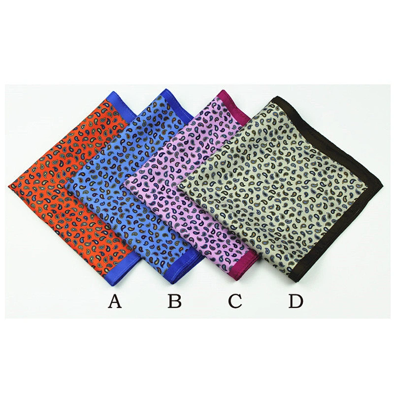 Latest Style Pocket Squares Silk Handkerchief Combination for Men 100% Silk 100% Microfiber Custom Logo Printed Jacquard
