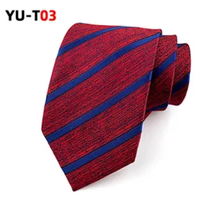 Luxury Striped Neck Ties For Men Custom Logo Corbatas Hombres Classic Polyester Necktie Set Gift Box