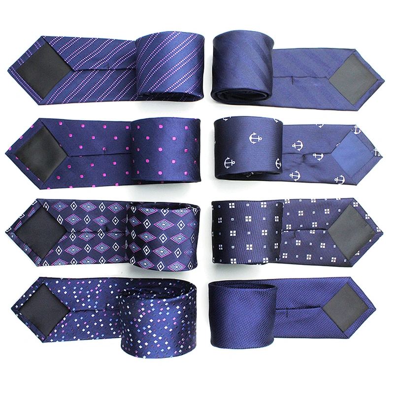 Sublimation Neckties Manufacturer Men Tie Set Necktie Navy Stripe Corbatas Hombres Neck Tie Gift Set