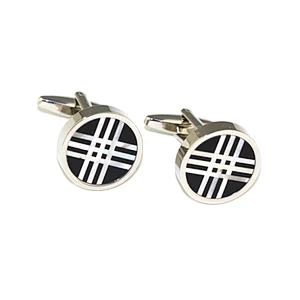 Men's fashion groomsmen sliver blank shell cufflinks