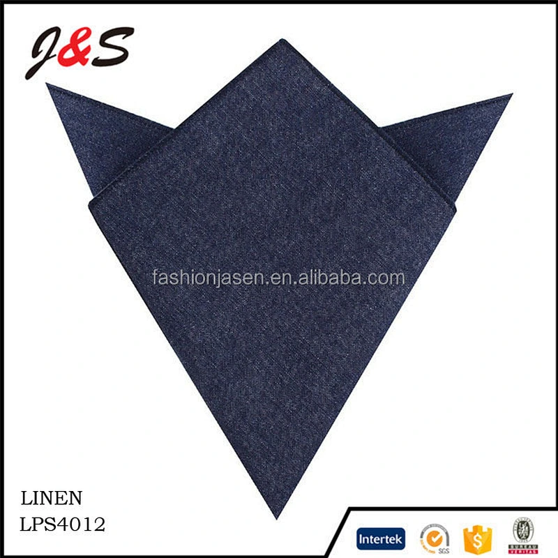 wholesale high quality Custom white linen handkerchief