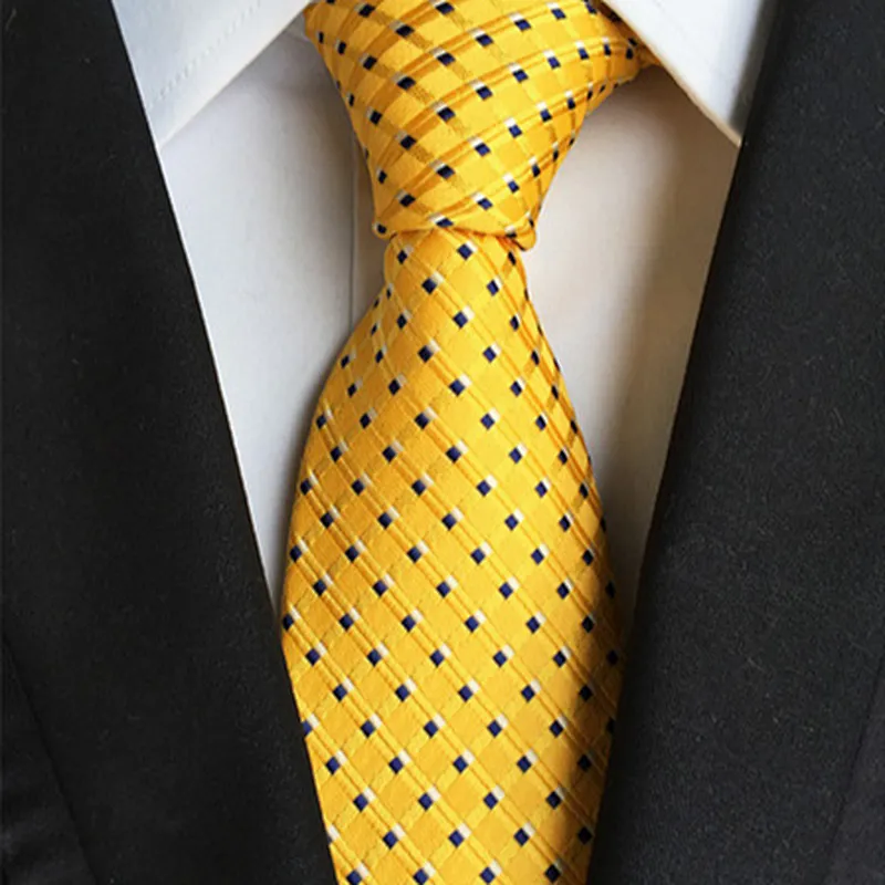 Wholesale Silk Necktie Set Gift Box Casual Grid Gravata Masculina Polyester Woven Neck Ties For Men