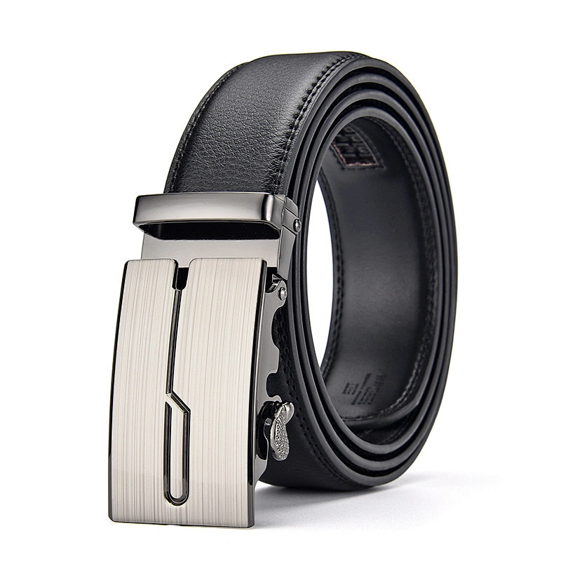 Wholesale Business Casual Adjustable Automatic Buckle Two-layer Cowhide Genuine Leather Belt for Men