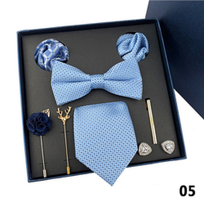 fashion silk polyester tie and cufflinks set