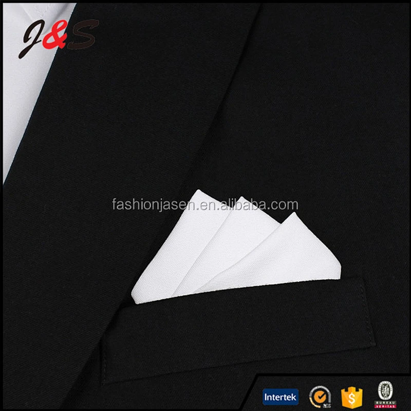 Mens Fashion 100 Cotton White Handkerchief